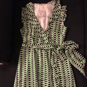 Kate Spade ruffle wrap dress.